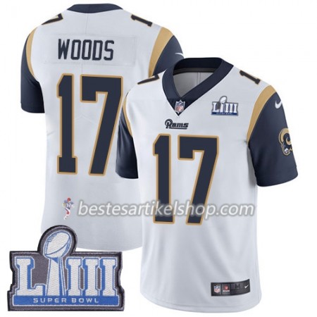 Herren Los Angeles Rams Trikot Robert Woods 17 Nike Weiß 2019 Super Bowl LIII Herren Los Angeles Rams Trikot Robert Woods 17 Nike Weiß 2019 Super Bowl LIII